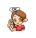 三つ編みの少女（個別スタンプ：5）