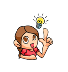 三つ編みの少女（個別スタンプ：22）