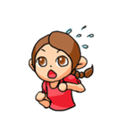三つ編みの少女（個別スタンプ：31）