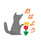 黒猫と茶猫のスタンプ（個別スタンプ：2）