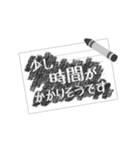 こすり出し風モノトーン◆文字が出てくる（個別スタンプ：17）