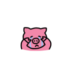 ピンク 幸せな豚さん（個別スタンプ：20）