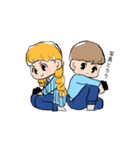 カメラ男子とカメラ女子（個別スタンプ：1）
