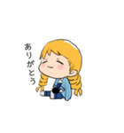 カメラ男子とカメラ女子（個別スタンプ：4）
