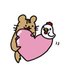 やまねちゃんとにわとりさんの毎日（個別スタンプ：24）