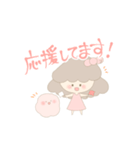 ふわふわちゃんと女の子（個別スタンプ：10）