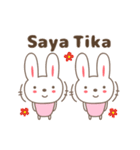 Cute rabbit stickers name, Tika（個別スタンプ：1）