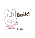 Cute rabbit stickers name, Tika（個別スタンプ：2）