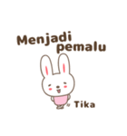 Cute rabbit stickers name, Tika（個別スタンプ：11）