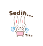 Cute rabbit stickers name, Tika（個別スタンプ：15）