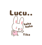 Cute rabbit stickers name, Tika（個別スタンプ：18）