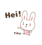 Cute rabbit stickers name, Tika（個別スタンプ：24）