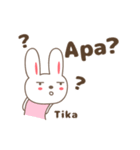 Cute rabbit stickers name, Tika（個別スタンプ：32）