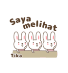 Cute rabbit stickers name, Tika（個別スタンプ：36）