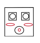 とても醜い正方形の頭（個別スタンプ：7）