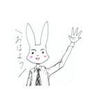 ワイシャツうさぎさん（個別スタンプ：1）