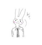ワイシャツうさぎさん（個別スタンプ：3）