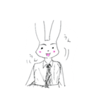 ワイシャツうさぎさん（個別スタンプ：7）