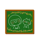 おかっぱちゃん黒板風（敬語）（個別スタンプ：34）