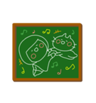 おかっぱちゃん黒板風（敬語）（個別スタンプ：35）