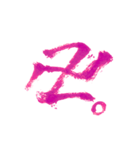 ピンクの筆文字 JK語ver.その2（個別スタンプ：32）