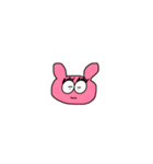 可愛いピンクうさぎキャラクターステッカー（個別スタンプ：7）