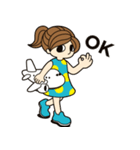 ヒコーキ女子の生活（個別スタンプ：1）