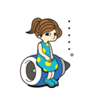 ヒコーキ女子の生活（個別スタンプ：2）