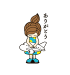 ヒコーキ女子の生活（個別スタンプ：3）