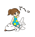 ヒコーキ女子の生活（個別スタンプ：36）