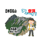 日本百名山 登山男子 北アルプス0114e（個別スタンプ：16）