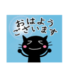 ねこたん（黒）毎日使える2（個別スタンプ：1）