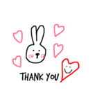 手書きウサギ  日常編（個別スタンプ：8）