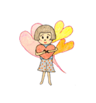 小さなおかっぱ娘（個別スタンプ：2）