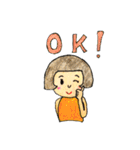 小さなおかっぱ娘（個別スタンプ：14）