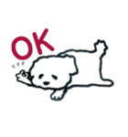 白いモフ犬の日常（個別スタンプ：9）