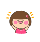 おかっぱちゃん（夏、リアクション）（個別スタンプ：1）