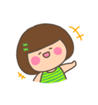 おかっぱちゃん（夏、リアクション）（個別スタンプ：3）