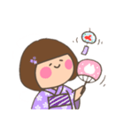 おかっぱちゃん（夏、リアクション）（個別スタンプ：21）