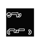ドット顔文字（個別スタンプ：22）