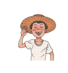 夏の麦藁帽子の少年（個別スタンプ：6）