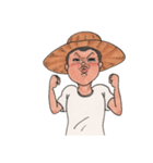 夏の麦藁帽子の少年（個別スタンプ：9）