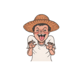 夏の麦藁帽子の少年（個別スタンプ：10）