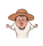 夏の麦藁帽子の少年（個別スタンプ：14）