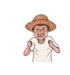 夏の麦藁帽子の少年（個別スタンプ：18）
