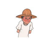 夏の麦藁帽子の少年（個別スタンプ：26）