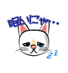 白猫の日常会話スタンプ（個別スタンプ：16）