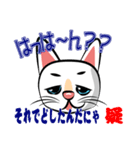 白猫の日常会話スタンプ（個別スタンプ：28）