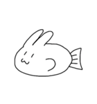 うさぎ さかな（個別スタンプ：1）