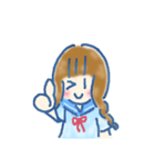 セーラーの女の子(とおこスタンプ)1（個別スタンプ：2）